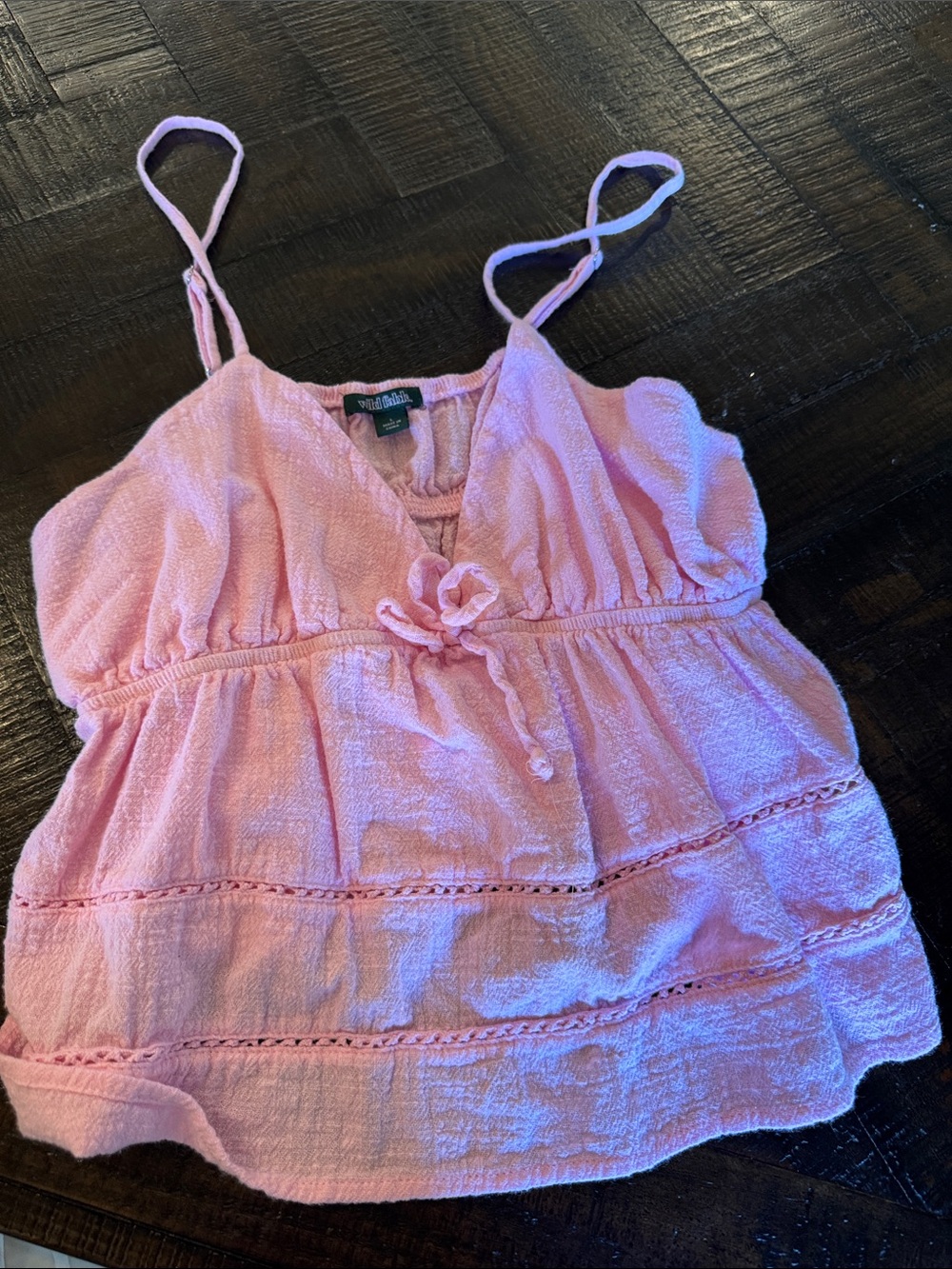 wild fable Pink Terry-Texture Tank Top